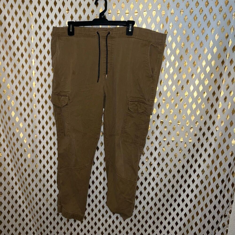 Urban pipeline khaki pants drawstring joggers size L